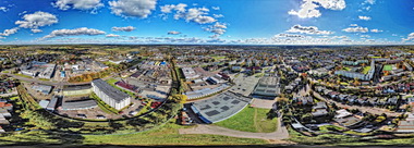 Turek - widok na  miasto - dron dji
